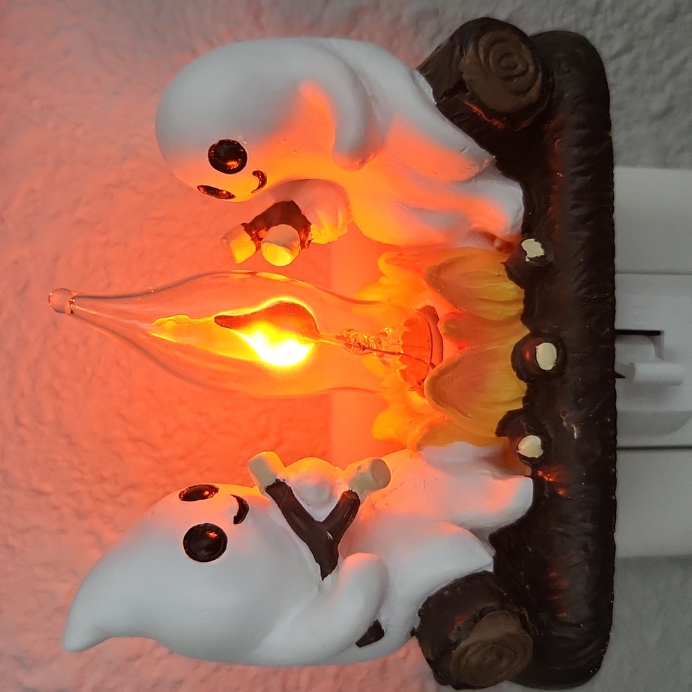 Ghost Making Smores Around A Campfire Night Light - Picture 3 of 3